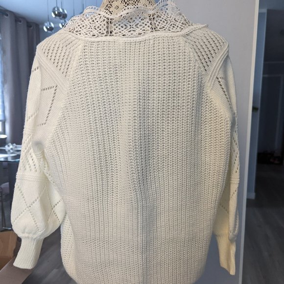 Sweater with lace trim - Picture 4 of 8